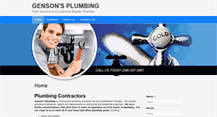 Desktop Screenshot of gensonplumbing.com