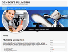 Tablet Screenshot of gensonplumbing.com